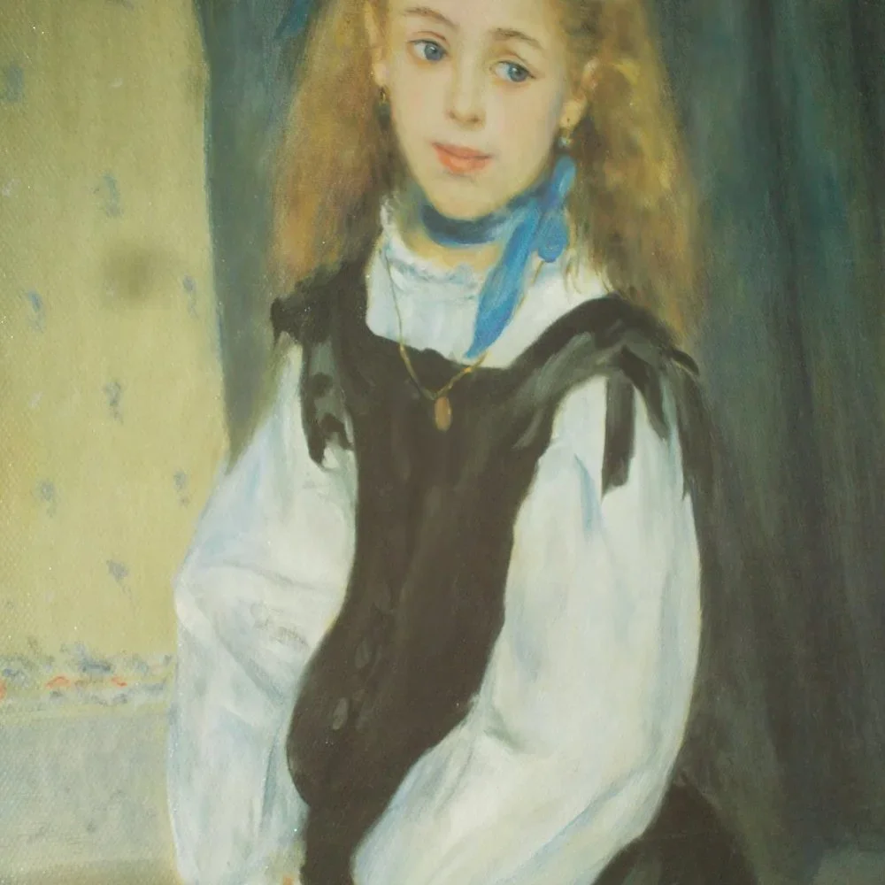 Vintage Mademoiselle Legran art on stretched canvas, framed & signed - Picture 6 of 8